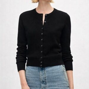 NWT House of Harlow 1960 Merino Wool Cardigan Black Size XS